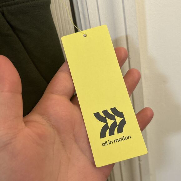 All in Motion Women's 4X Olive Green Frech Terry Side Pockets Drawstring Shorts - Picture 6 of 16